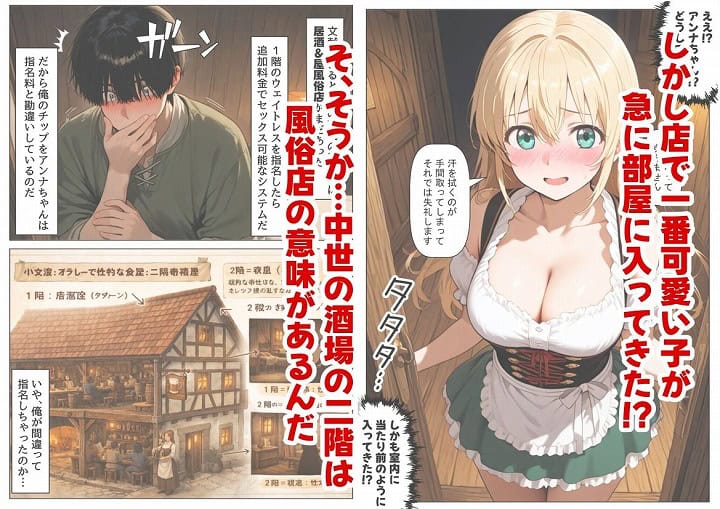 中世ヨーロッパに俺が転移したら、エロすぎた史実の話 その1-エロ漫画-4